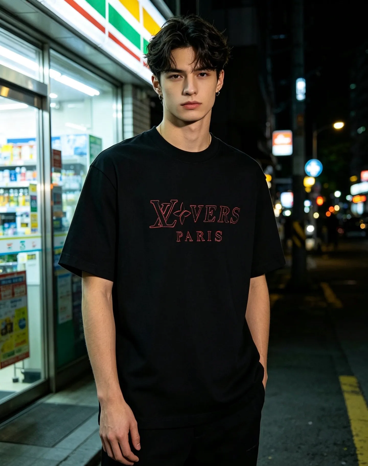 Louis Vuitton/Louis Vuitton colorful logo embroidered short sleeves
